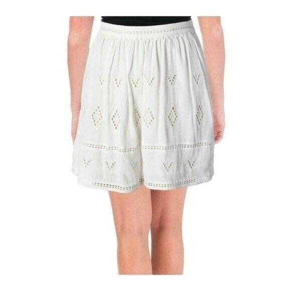 Scotch & Soda Skirt 2 White Lace Insert Eyelet Beach Holiday Summer Resort - Picture 12 of 12